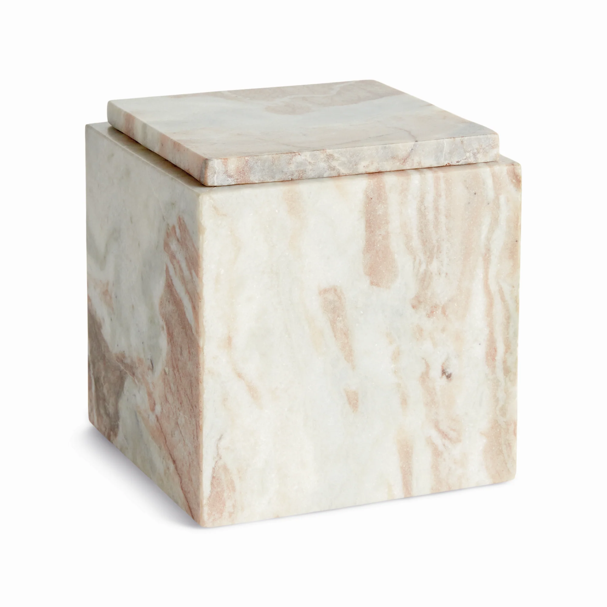 JAQUELINE MARBLE SQUARE LIDDED BOX TALL