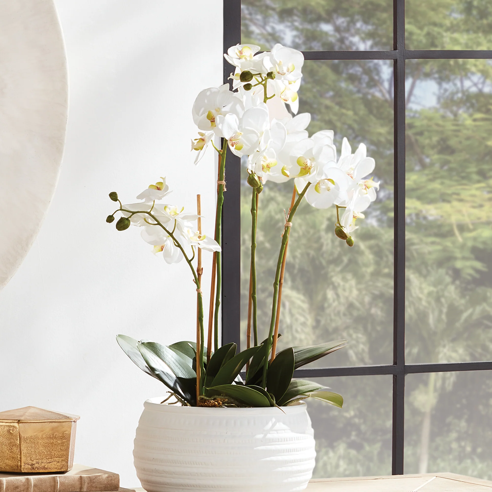 PHALAENOPSIS ORCHID BOWL DROP-IN 25" - Image 5